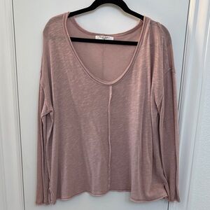 Project Social T Dusty Pink Long Sleeve Top